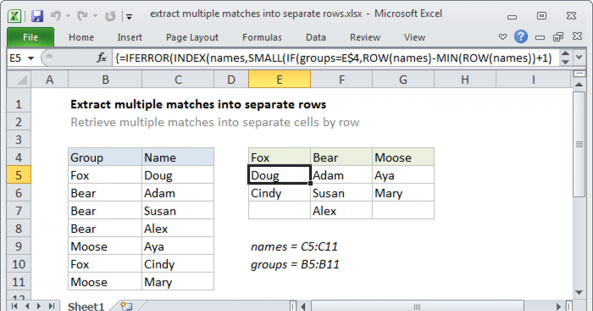 Excel Find Multiple Matches In A Cell